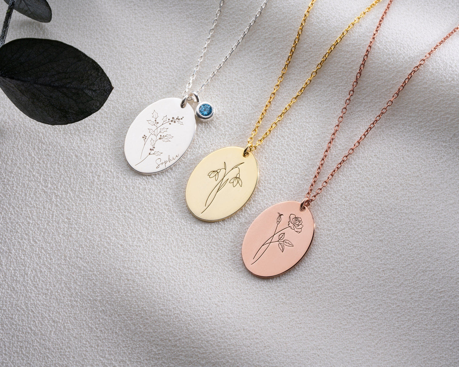 Birth Flower Necklaces