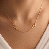 Persian & Farsi Two Name Necklace | 14k Gold & 925 Sterling Silver