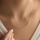Persian & Farsi Two Name Necklace | 14k Gold & 925 Sterling Silver
