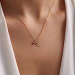 Angel wing memorial jewelry - 14k Solid Gold