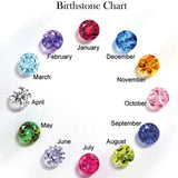 Personalised Two Birthstone Couples Necklace | 925 Silver & 14K Gold