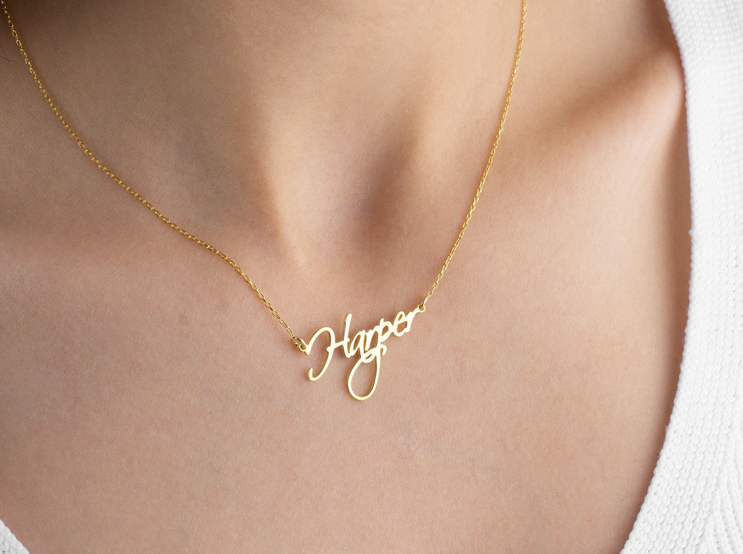 Name Necklace with Birthstone, Custom Nameplate Necklace, Gold Name Necklace, Birthstone Name Jewellery, Personalised Mother Necklace