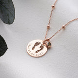 Baby Footprint Necklace, Actual Baby Handprint Necklace, Baby Loss Keepsake, Miscarriage, Angel Baby Memorial, Still Born Gift - C1