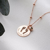 Baby Footprint Necklace, Actual Baby Handprint Necklace, Baby Loss Keepsake, Miscarriage, Angel Baby Memorial, Still Born Gift - C1