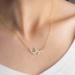 14k Solid Gold Farsi Name Necklace, Iranian Necklace, Custom Persian Name Necklace, Dainty Name Jewellery, Mothers Day Gift