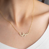 14k Solid Gold Farsi Name Necklace, Iranian Necklace, Custom Persian Name Necklace, Dainty Name Jewellery, Mothers Day Gift