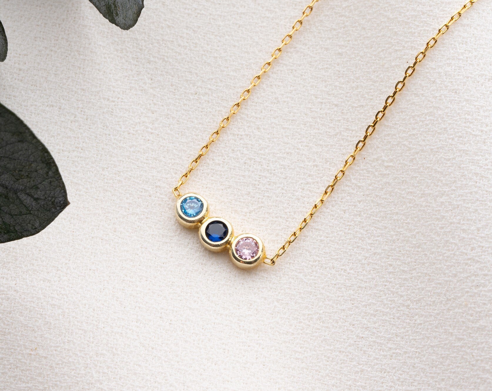 Dainty Birthstone Necklace, Family Birthstone Necklace, Birthstone Jewelry, Mother Necklace, Mother Birthday Gift, Christmas Gift for Women