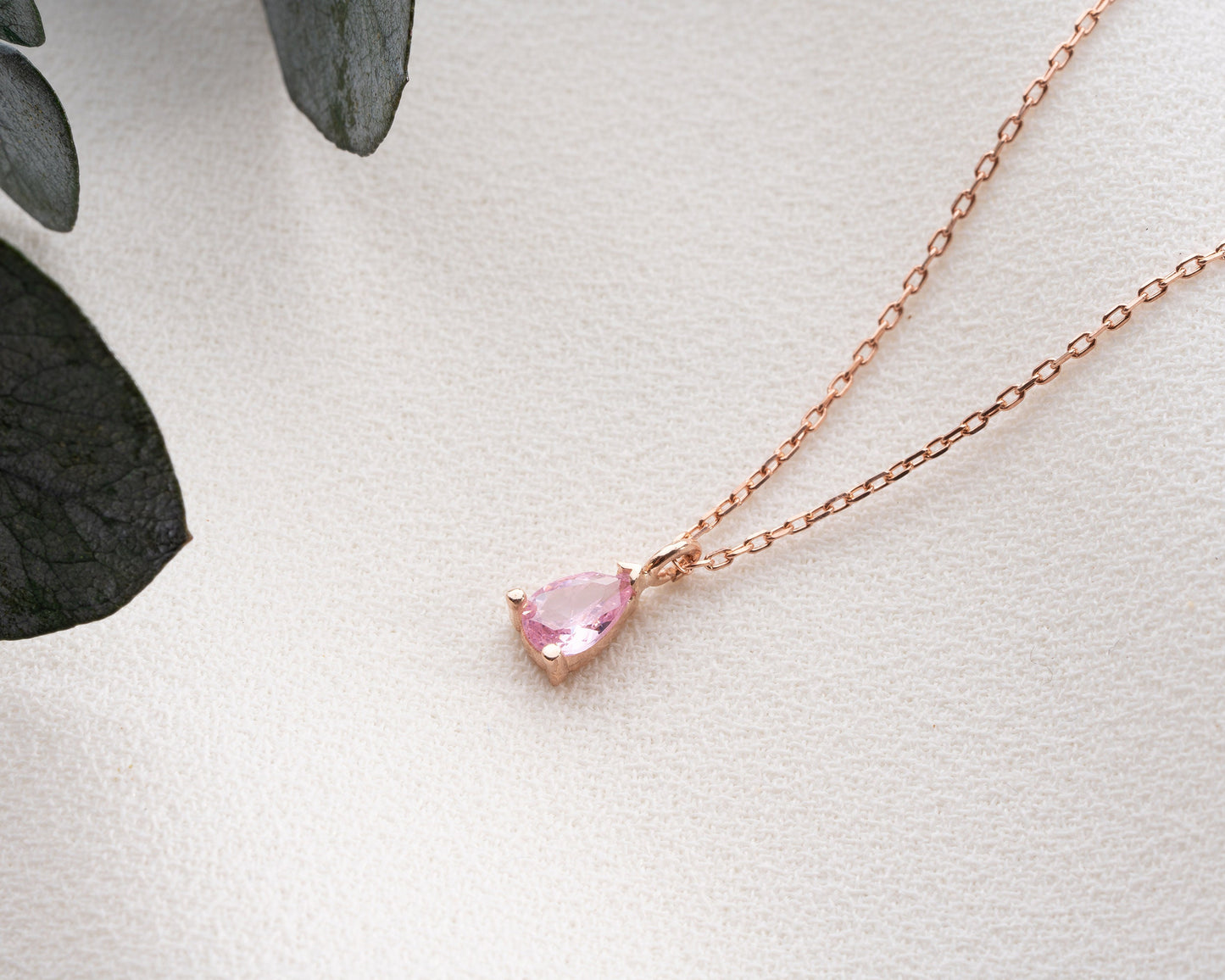 February Birthstone Necklace, Amethyst Birthstone Necklace, February Birthday Gift for Women, Teardrop Birthstone Pendant, Mothers Day Gift