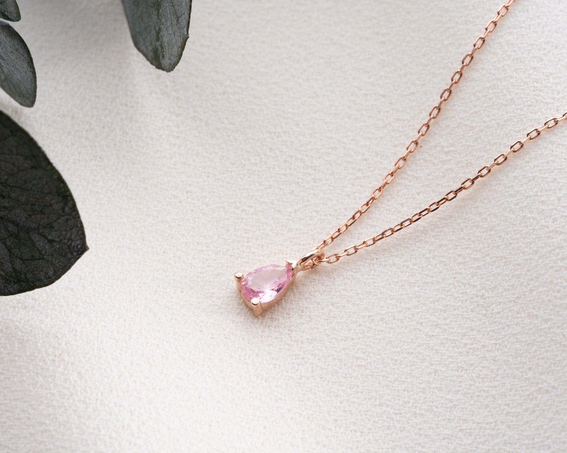 February Birthstone Necklace, Amethyst Birthstone Necklace, February Birthday Gift for Women, Teardrop Birthstone Pendant, Mothers Day Gift