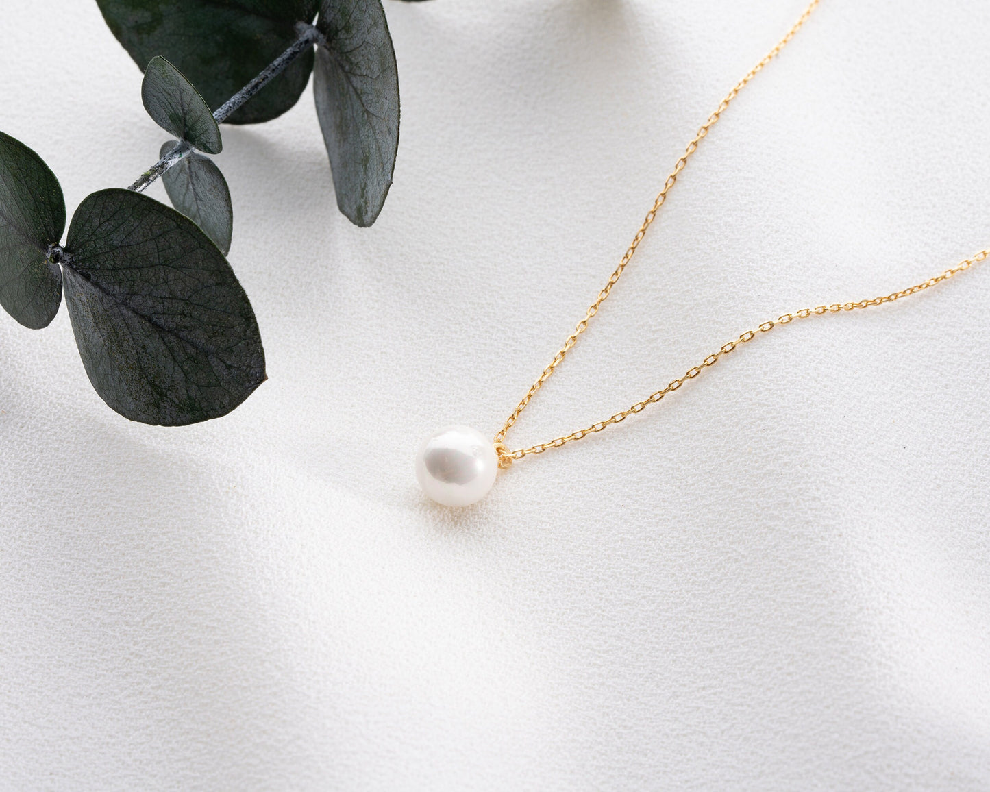 Dainty Pearl Necklace, Single Pearl Necklace, Sterling Silver White Pearl Pendant, Bridal Shower, Bride, Bridesmaid, Wedding, New Mom Gift