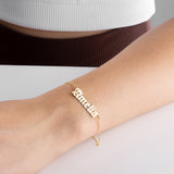 Personalised Name Bracelet, Silver Nameplate Bracelet, Custom Gold Name Jewellery, Christmas, Mother, New Mum, Bridesmaid, Teenage Girl Gift