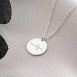 Personalised Disc Name Necklace with Birthstone, Dainty Name Pendant, Engraved Initial Necklace, Teenage Girl Birthday Gift, Mother Day Gift