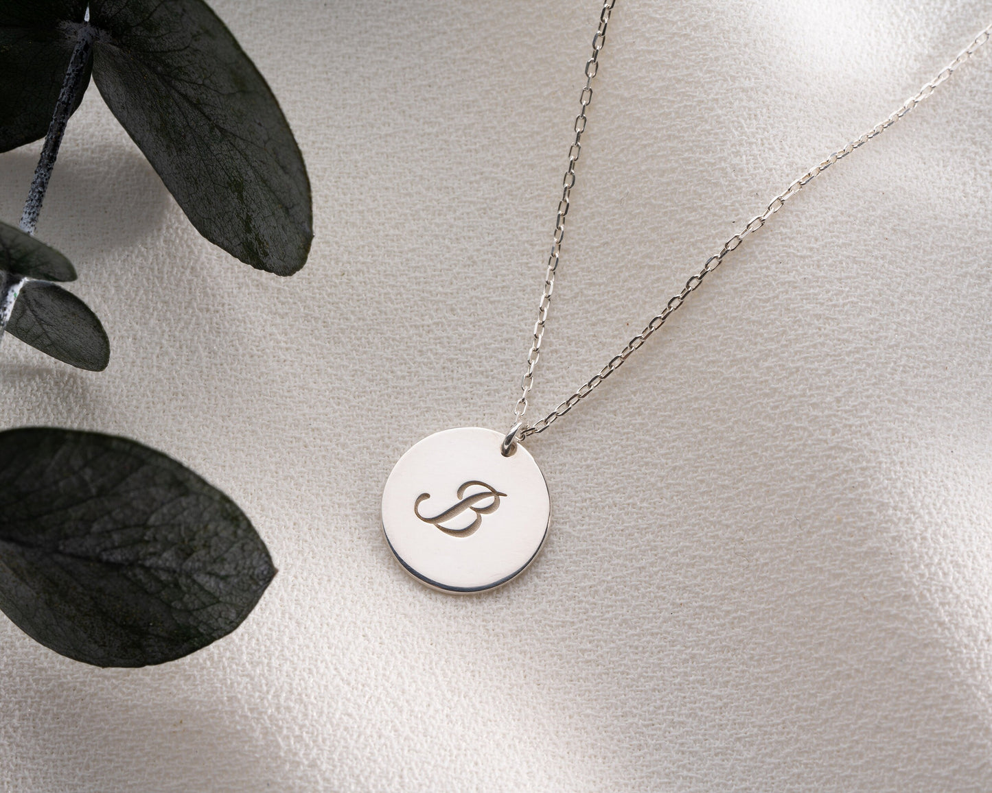 Initial Birthstone Necklace, Gold Initial Disc Necklace, Birthstone Letter Pendant, Christmas, Teenage Girl, Daughter, Personalised Mom Gift