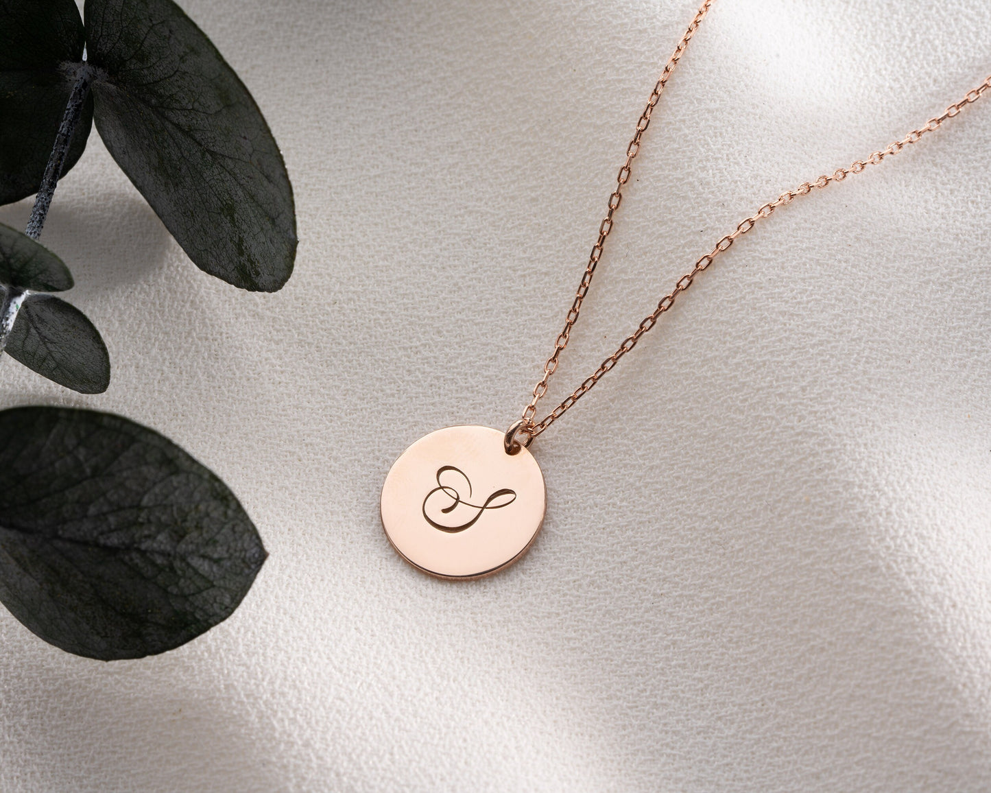 Initial Birthstone Necklace, Gold Initial Disc Necklace, Birthstone Letter Pendant, Christmas, Teenage Girl, Daughter, Personalised Mom Gift