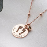 Baby Footprint Necklace, Actual Baby Handprint Necklace, Baby Loss Keepsake, Miscarriage, Angel Baby Memorial, Still Born Gift - C1