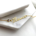 Mama Bracelet, Gold Name Bracelet, Silver Mama Jewellery, Personalised Mother Days Gift, New Mom Gift