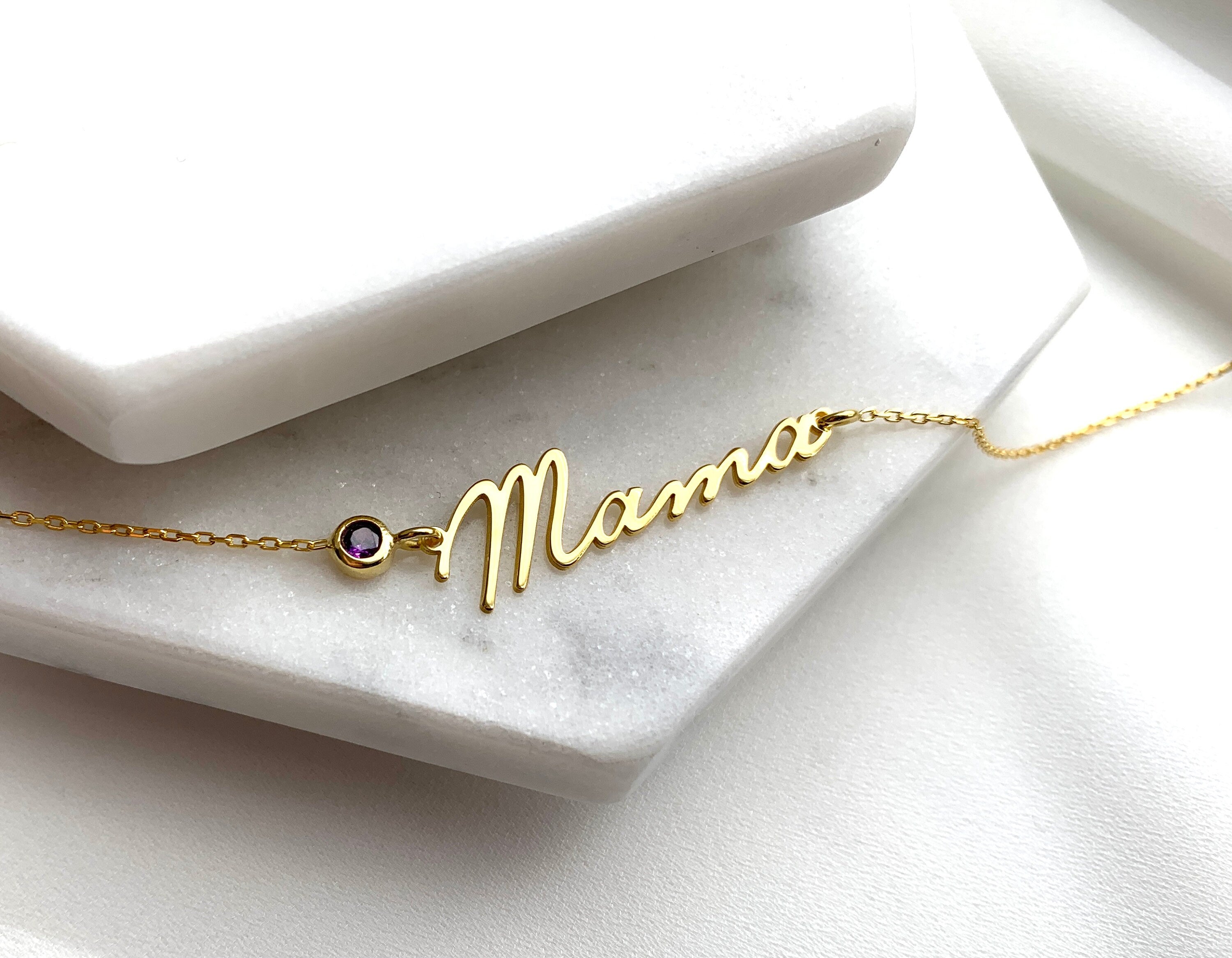 Mama Bracelet, Gold Name Bracelet, Silver Mama Jewellery, Personalised Mother Days Gift, New Mom Gift