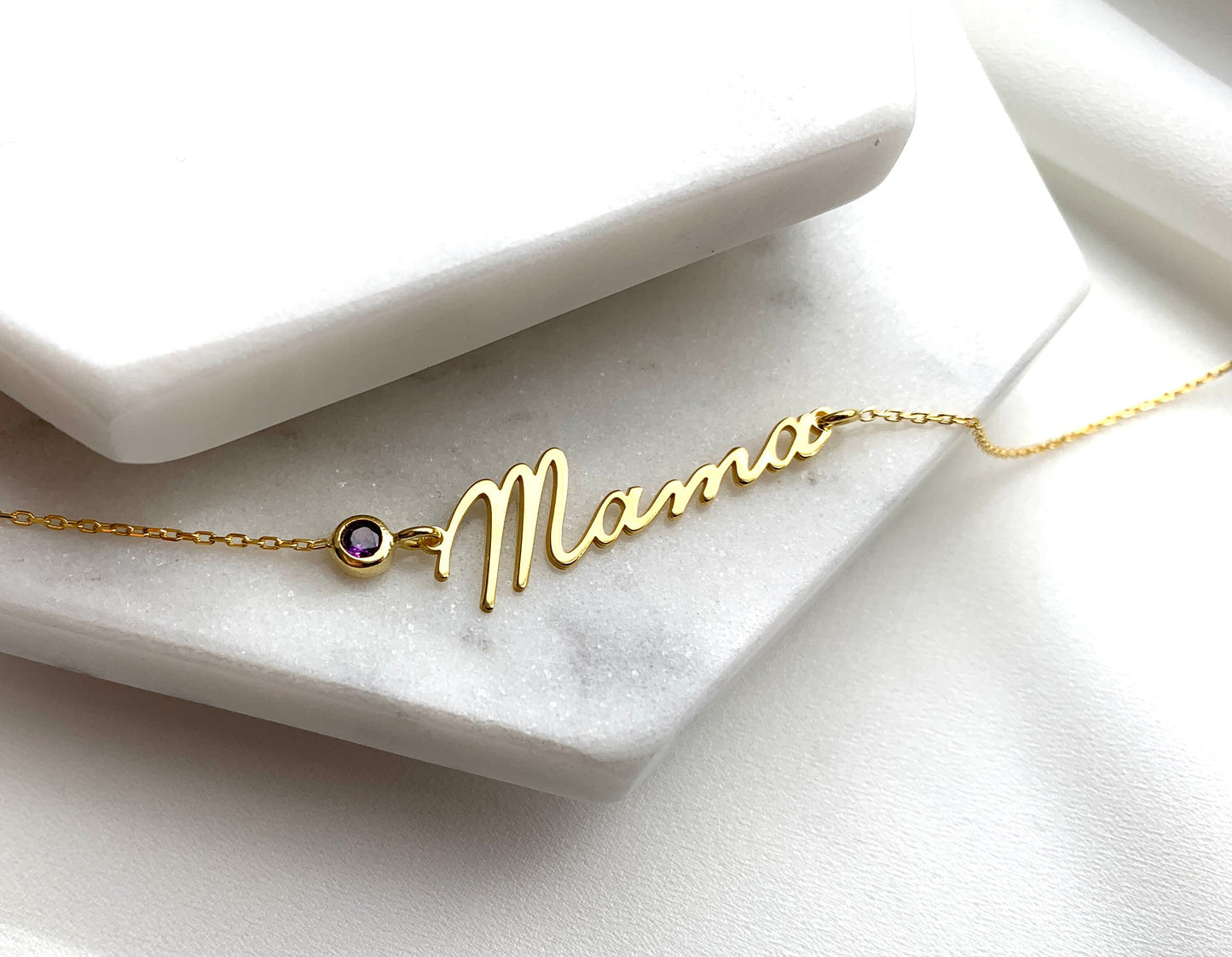 Mama Bracelet, Gold Name Bracelet, Silver Mama Jewellery, Personalised Mother Days Gift, New Mom Gift