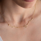 Multiple name necklace for women in gold with 2 names - customizable up to 5 names
