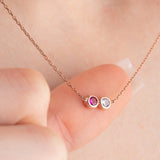 Dainty Birthstone Necklace, Family Birthstone Necklace, Birthstone Jewelry, Mother Necklace, Mother Birthday Gift, Christmas Gift for Women