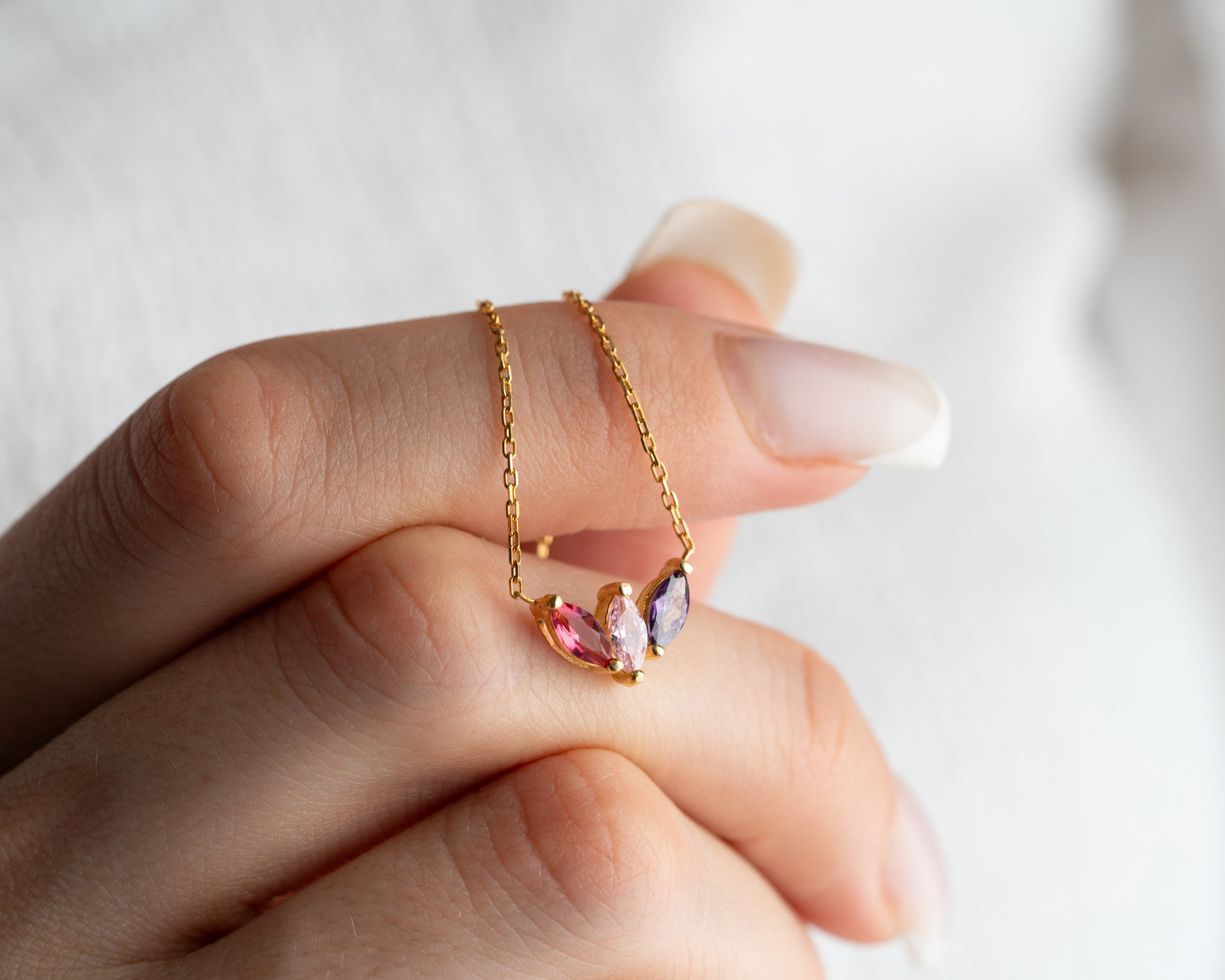 Personalized Family Birthstone Necklace - Custom Mother's Jewelry - Multi Birth Stone Necklace - Gift for Her - Grandma Necklace