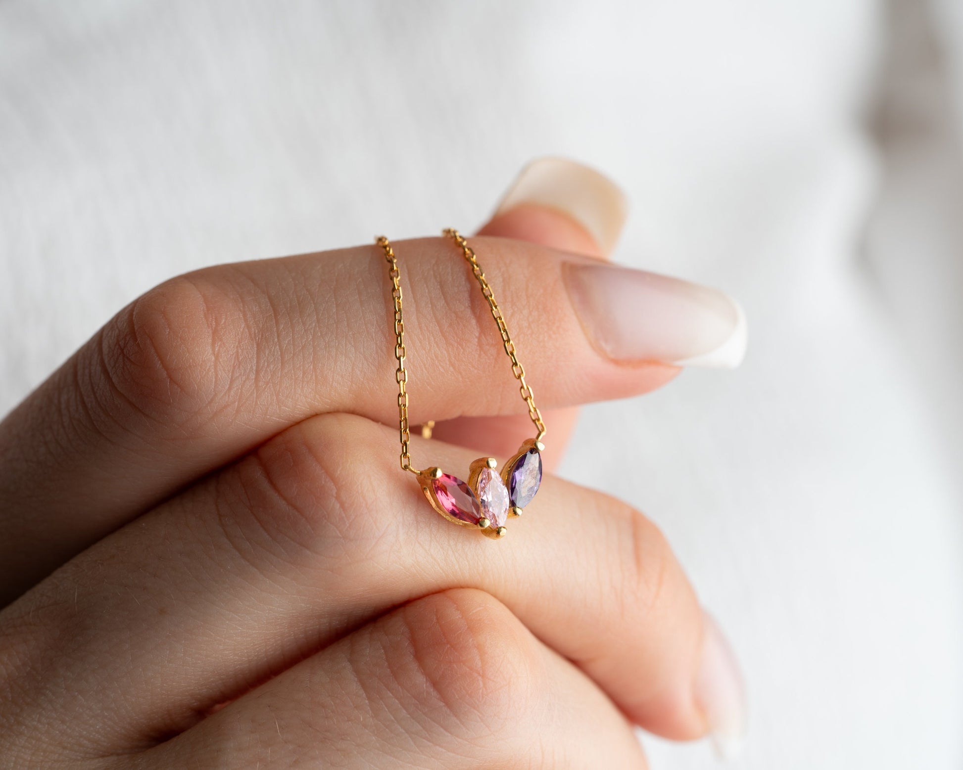 Personalized Family Birthstone Necklace - Custom Mother's Jewelry - Multi Birth Stone Necklace - Gift for Her - Grandma Necklace