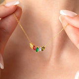 Personalized Family Birthstone Necklace - Custom Mother's Jewelry - Multi Birth Stone Necklace - Gift for Her - Grandma Necklace