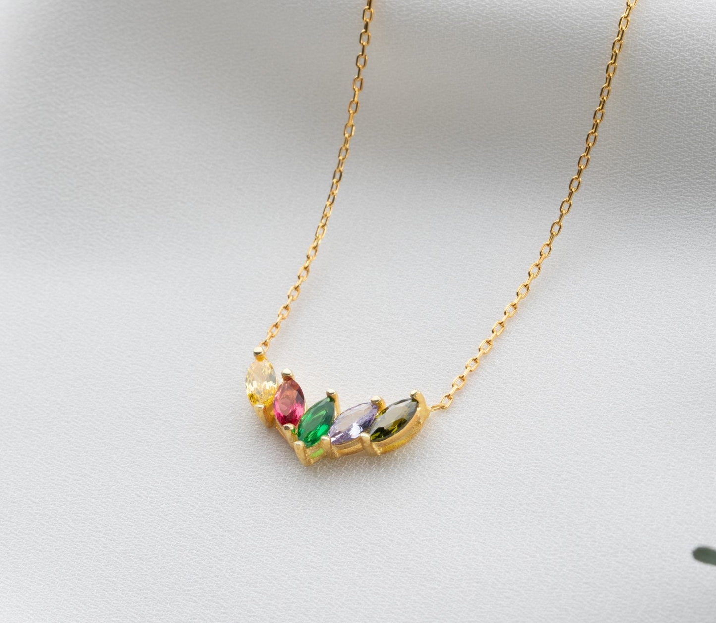 Personalized Family Birthstone Necklace - Custom Mother's Jewelry - Multi Birth Stone Necklace - Gift for Her - Grandma Necklace