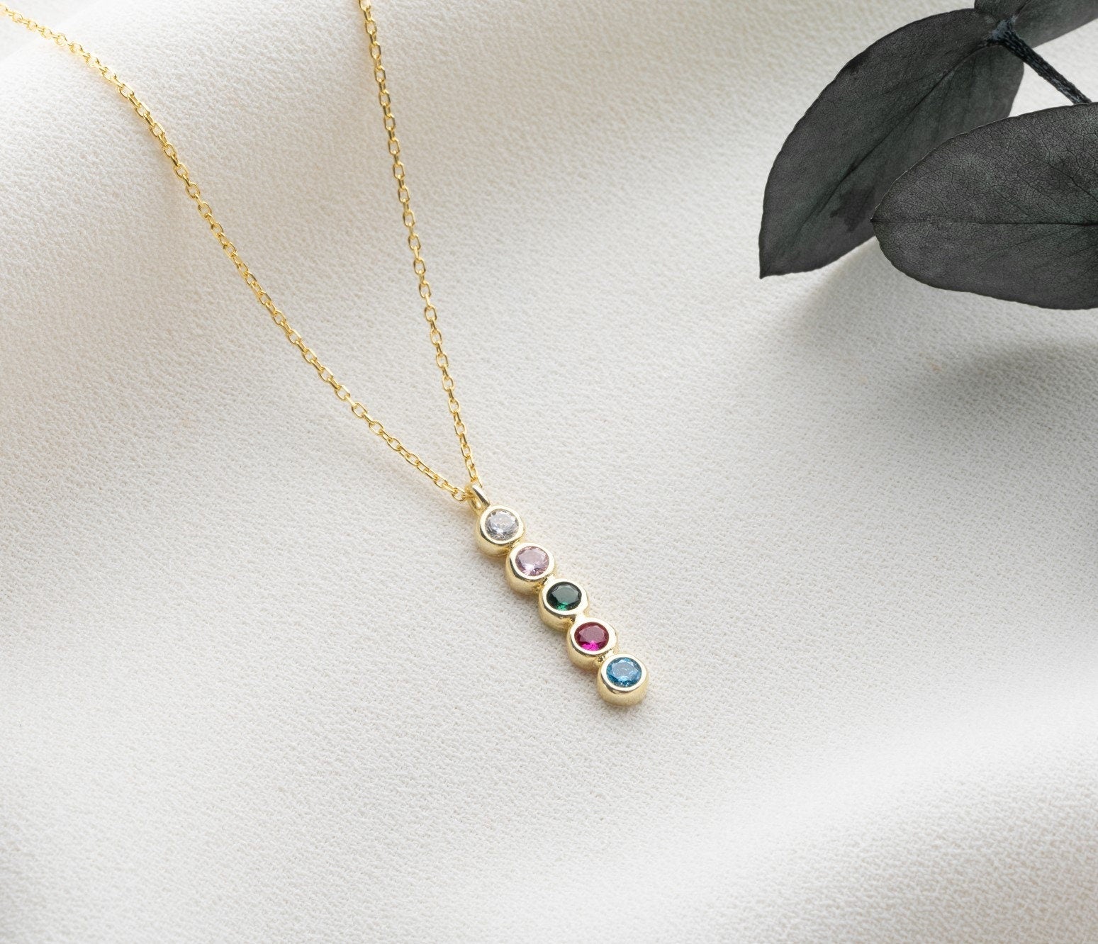 Family Birthstone Necklace, Birthstones Jewelry, Mothers Day Gift, Mom Necklace