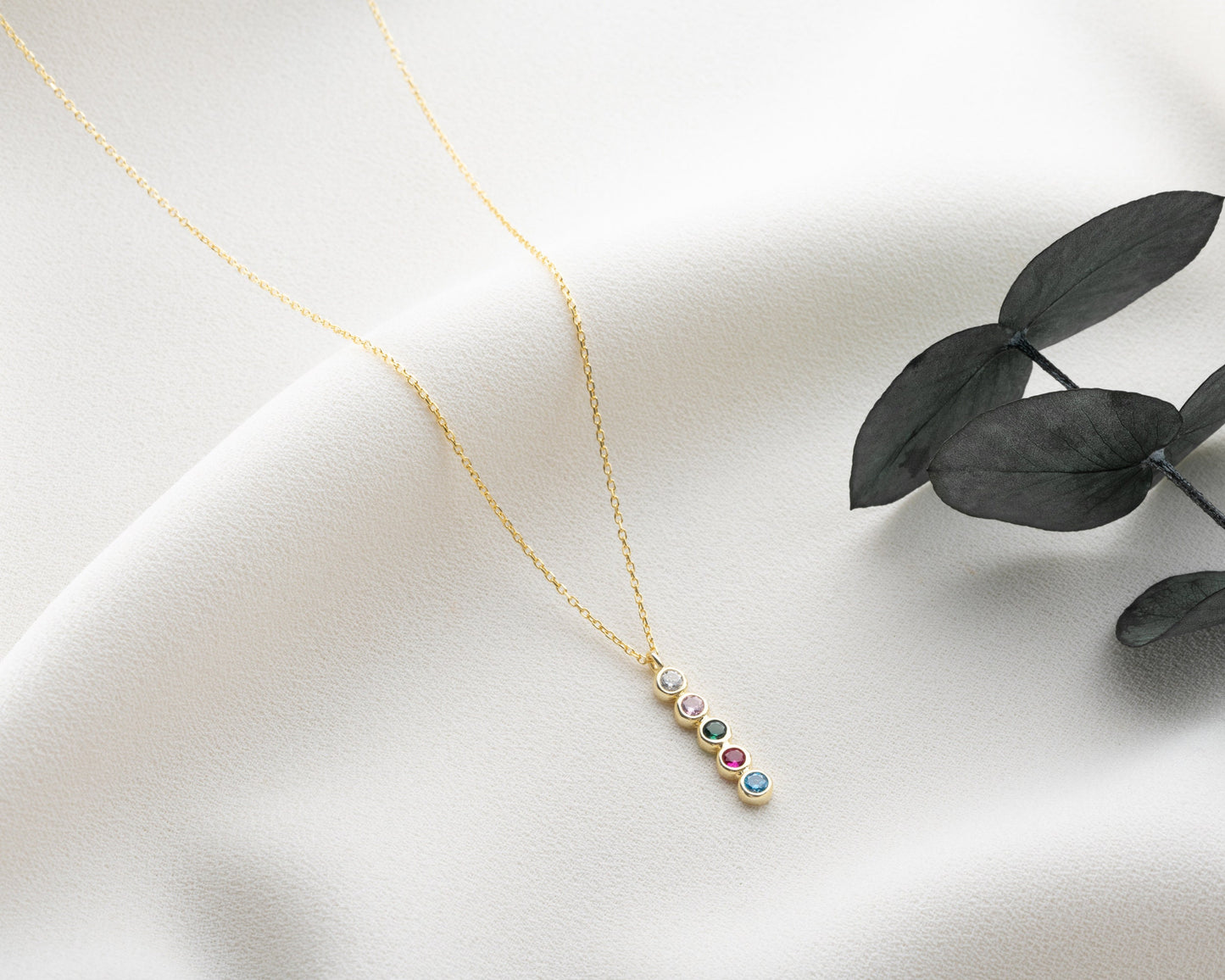 Family Birthstone Necklace, Birthstones Jewelry, Mothers Day Gift, Mom Necklace