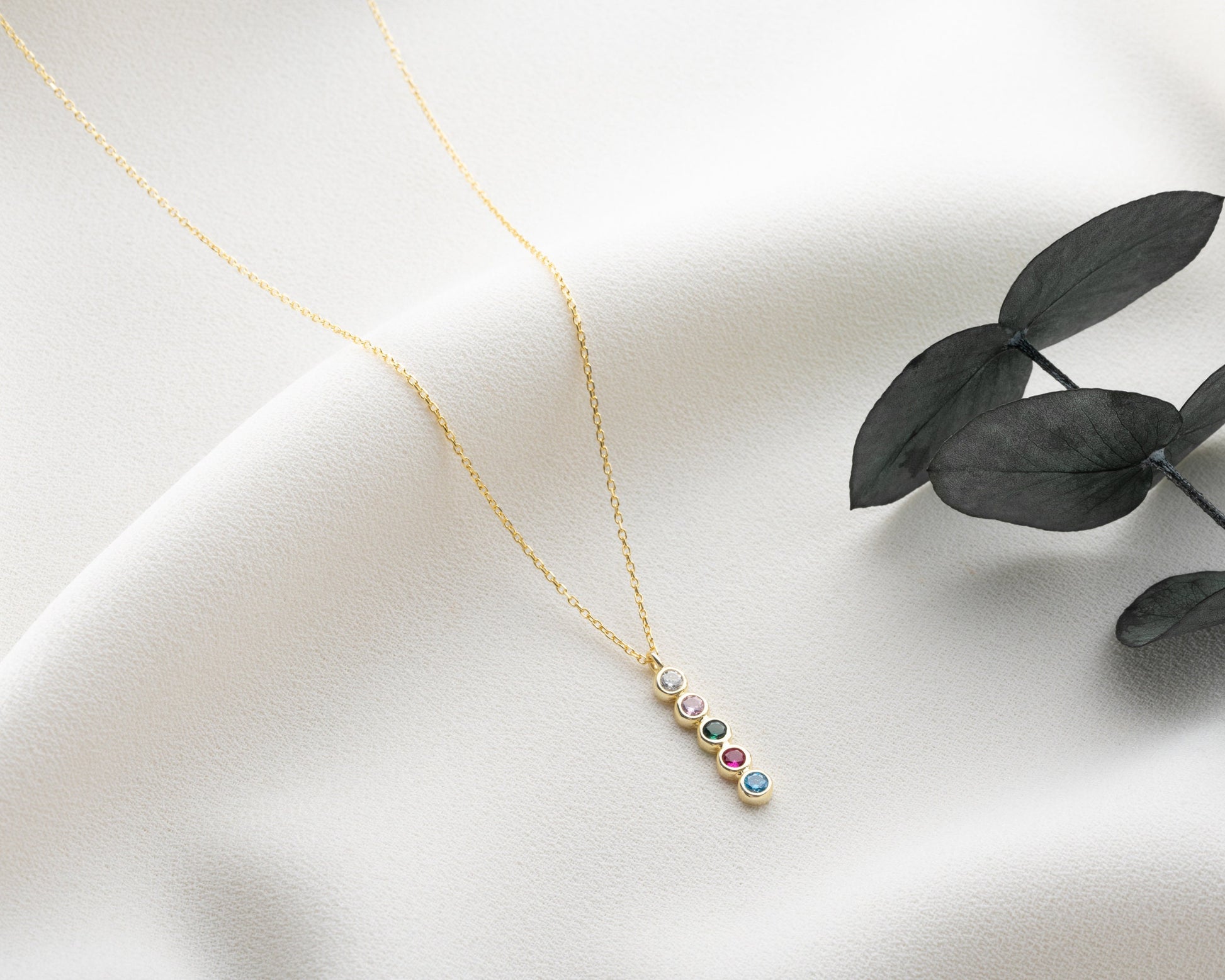 Family Birthstone Necklace, Birthstones Jewelry, Mothers Day Gift, Mom Necklace