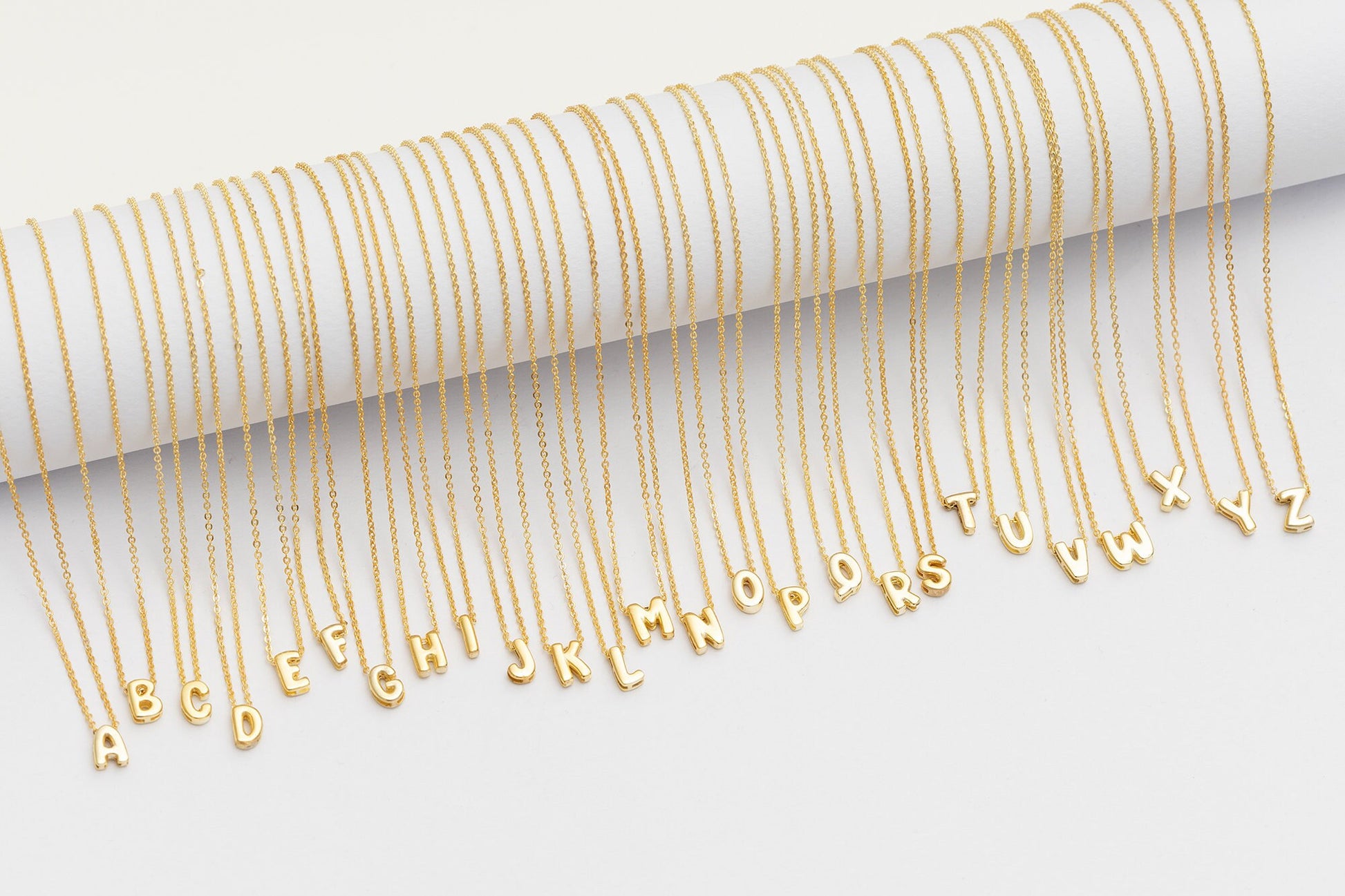 Bubble Initial Necklace Gold, 3D Letter Necklace, Dainty Initial Necklace, Mothers Day Gift, Mom Birthday Gift