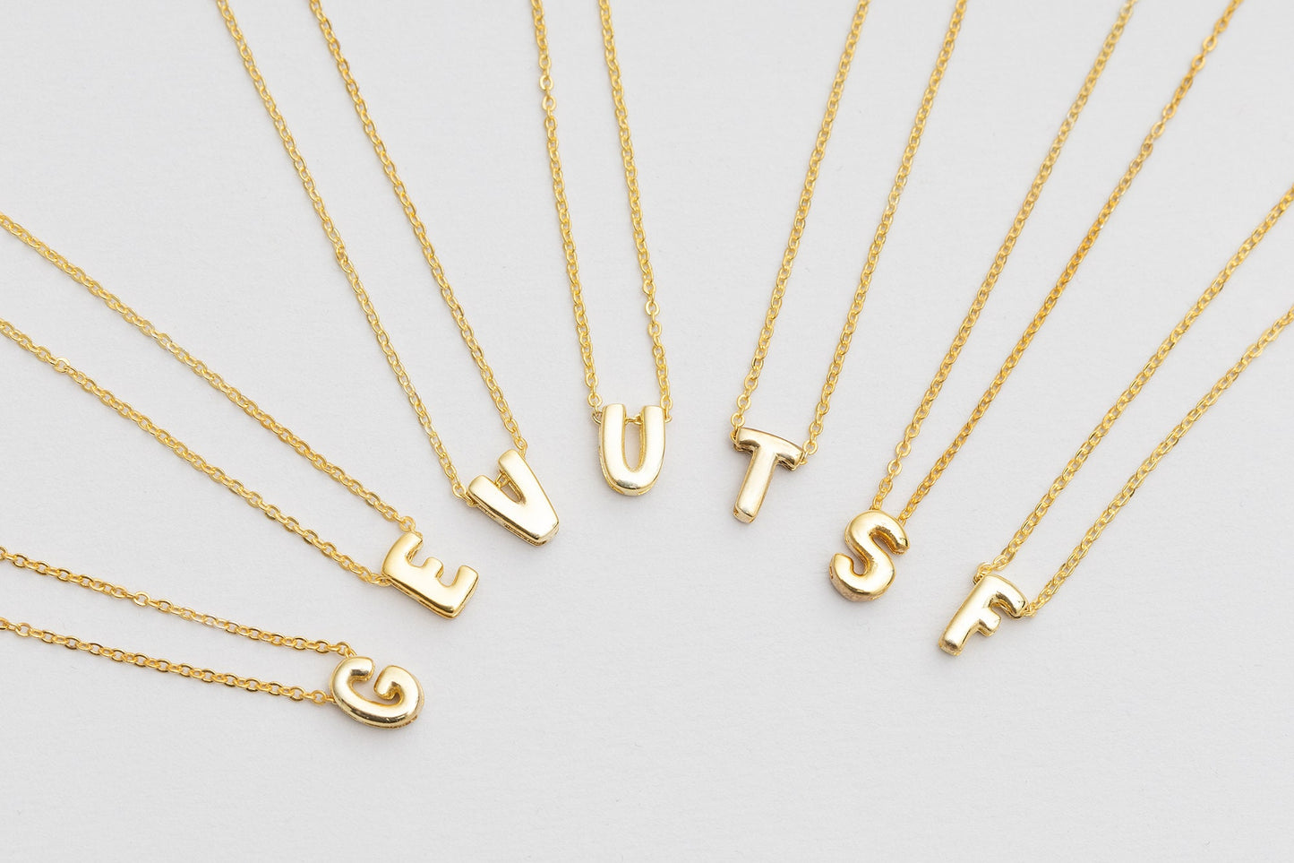 Bubble Initial Necklace Gold, 3D Letter Necklace, Dainty Initial Necklace, Mothers Day Gift, Mom Birthday Gift