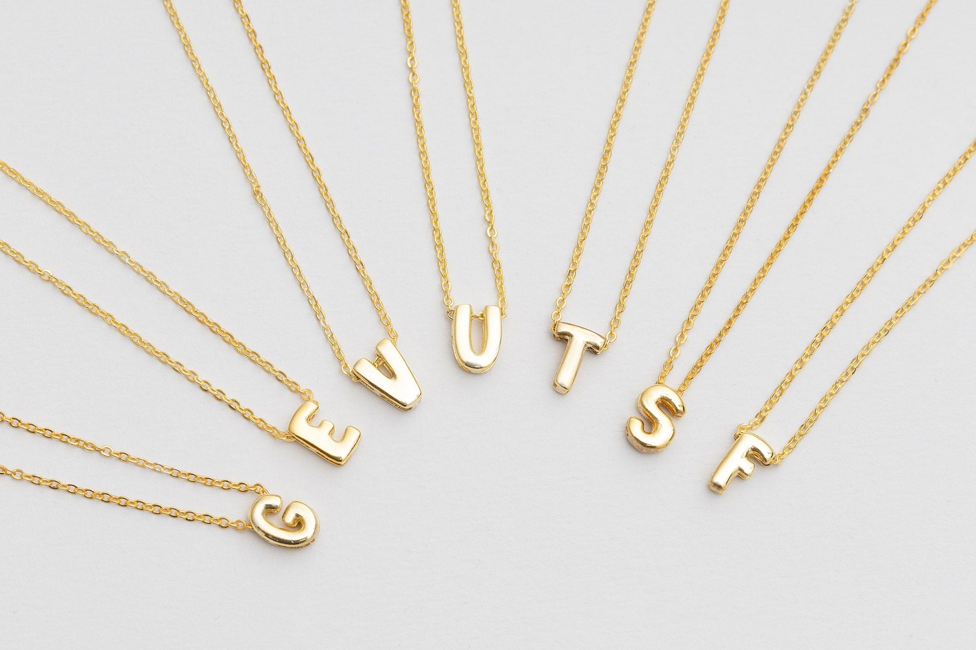 Bubble Initial Necklace Gold, 3D Letter Necklace, Dainty Initial Necklace, Mothers Day Gift, Mom Birthday Gift