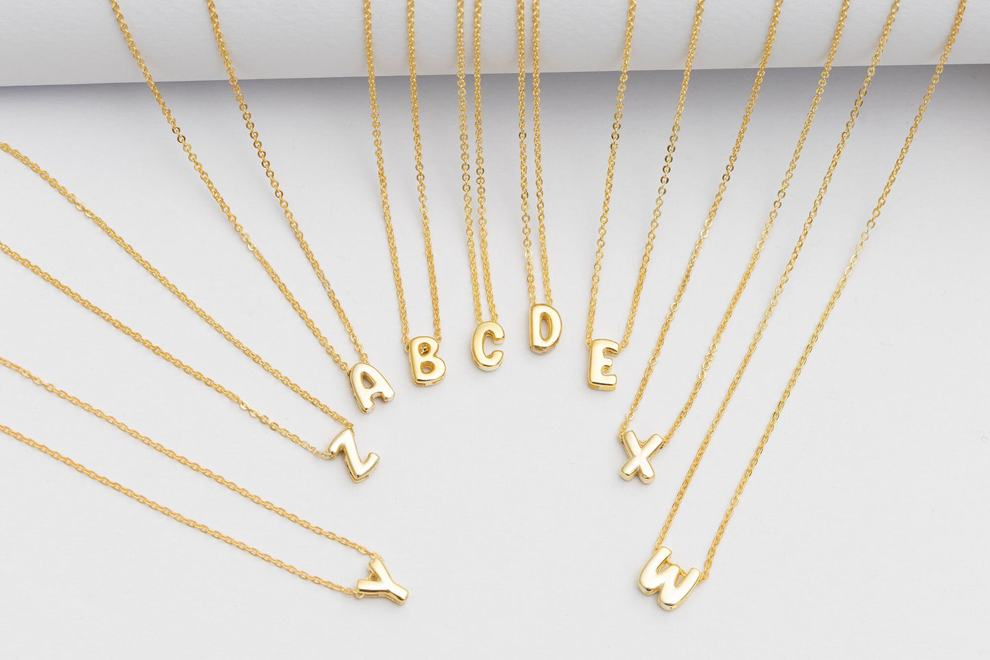 Bubble Initial Necklace Gold, 3D Letter Necklace, Dainty Initial Necklace, Mothers Day Gift, Mom Birthday Gift