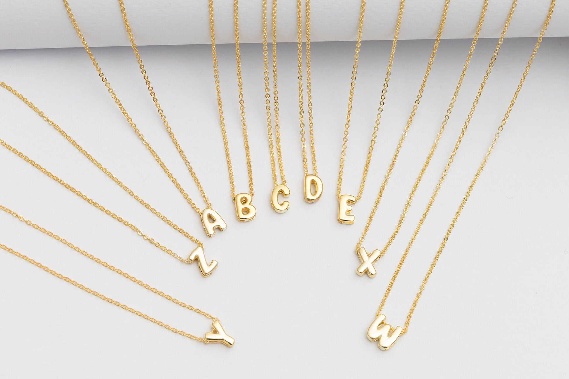 Bubble Initial Necklace Gold, 3D Letter Necklace, Dainty Initial Necklace, Mothers Day Gift, Mom Birthday Gift