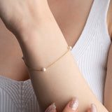 Dainty Pearl Bracelet, Wedding Jewellery, Bridesmaid Gift