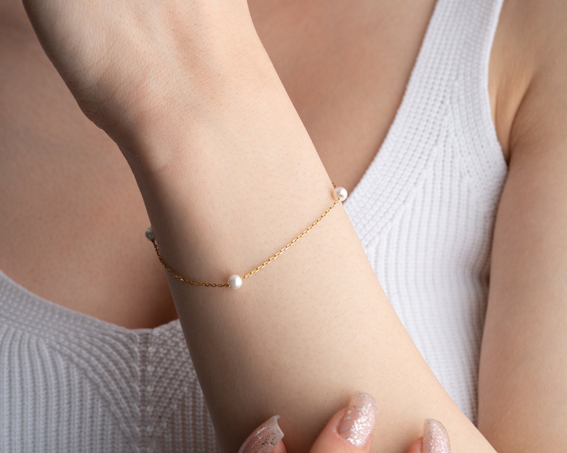 Dainty Pearl Bracelet, Wedding Jewellery, Bridesmaid Gift