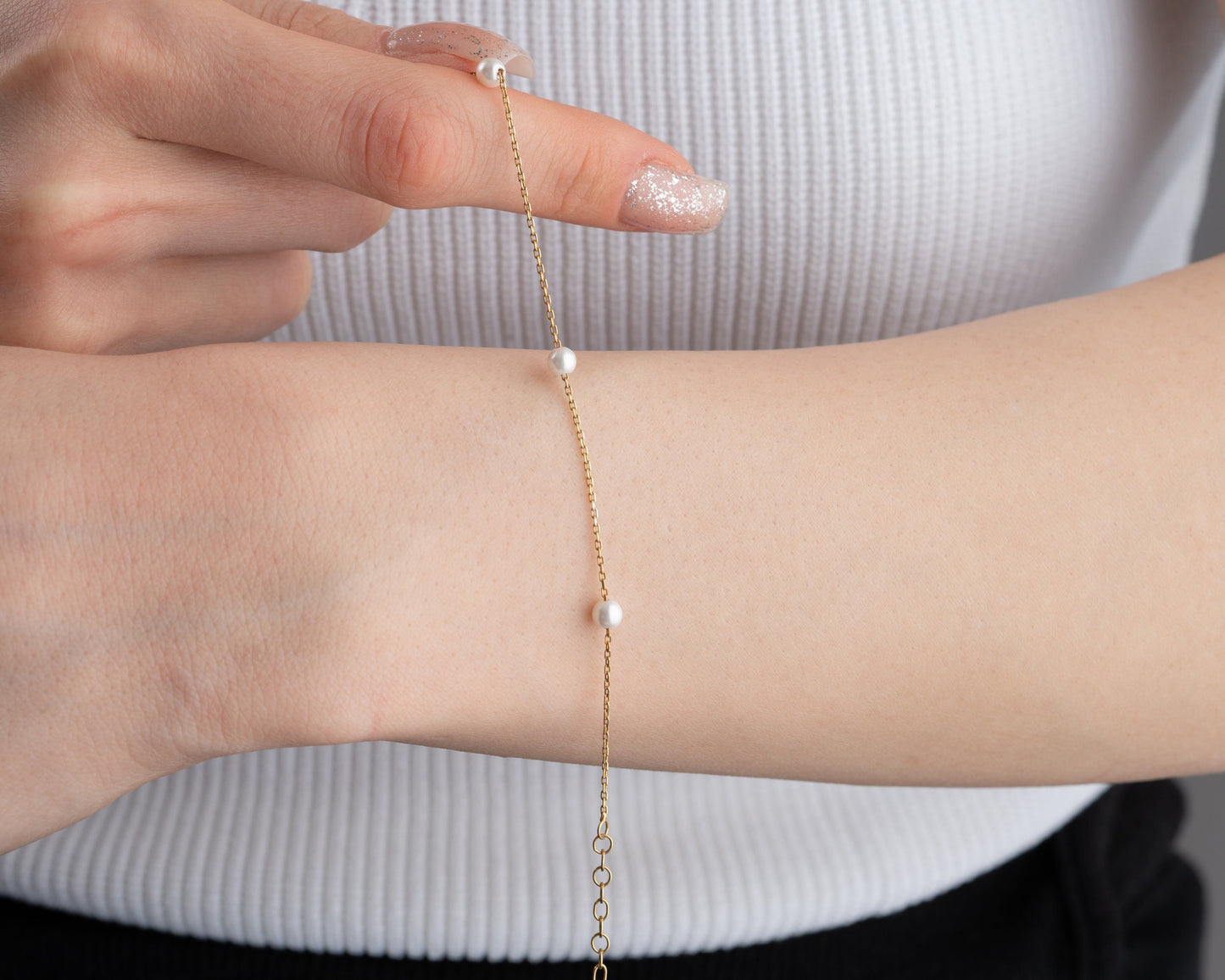 Dainty Pearl Bracelet, Wedding Jewellery, Bridesmaid Gift