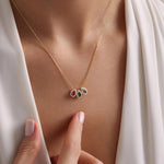 Birthstone Necklace for Grandma, Family Birthstone Necklace Gold, Custom Mother Necklace, Grandmother Jewelry