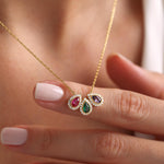 Birthstone Necklace for Grandma, Family Birthstone Necklace Gold, Custom Mother Necklace, Grandmother Jewelry