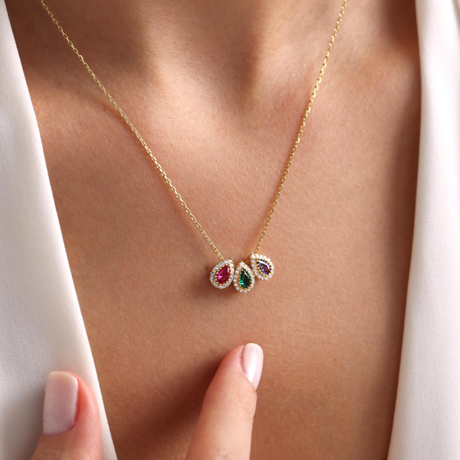 Birthstone Necklace for Grandma, Family Birthstone Necklace Gold, Custom Mother Necklace, Grandmother Jewelry