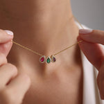 Birthstone Necklace for Grandma, Family Birthstone Necklace Gold, Custom Mother Necklace, Grandmother Jewelry