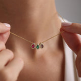 Birthstone Necklace for Grandma, Family Birthstone Necklace Gold, Custom Mother Necklace, Grandmother Jewelry