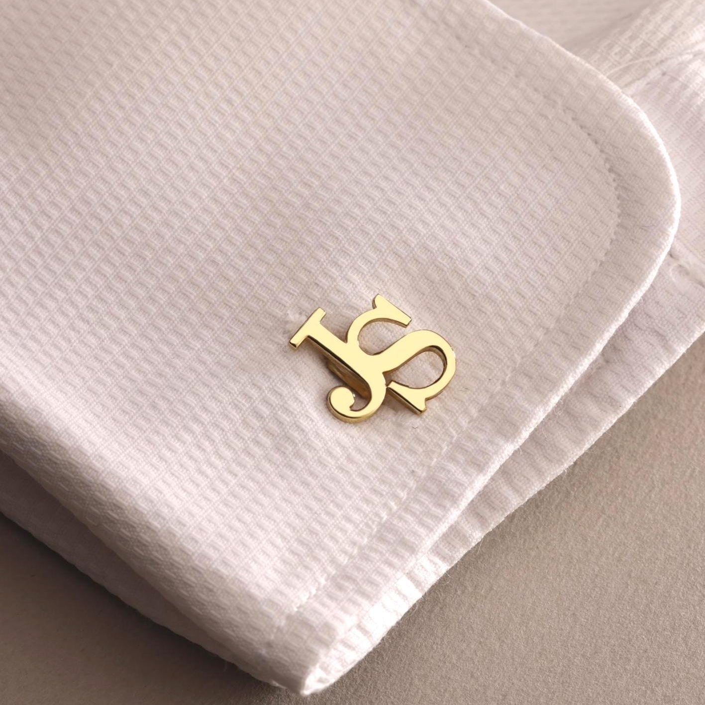 Personalized Initial Cufflinks for Men, Custom Monogram Cufflinks Gift for Groom, Groomsmen, Wedding, Father's Day, Business Suit Accessory