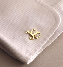 Personalized Initial Cufflinks for Men, Custom Monogram Cufflinks Gift for Groom, Groomsmen, Wedding, Father's Day, Business Suit Accessory