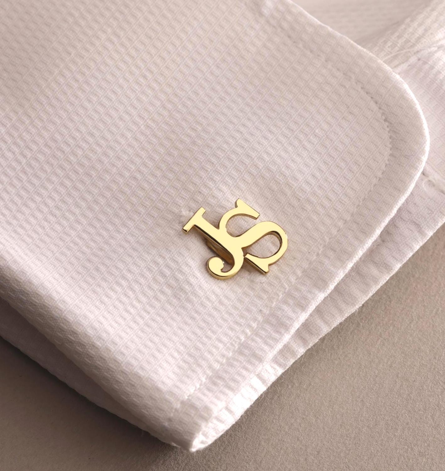 Personalized Initial Cufflinks for Men, Custom Monogram Cufflinks Gift for Groom, Groomsmen, Wedding, Father's Day, Business Suit Accessory