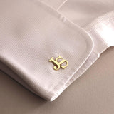 Personalized Initial Cufflinks for Men, Custom Monogram Cufflinks Gift for Groom, Groomsmen, Wedding, Father's Day, Business Suit Accessory