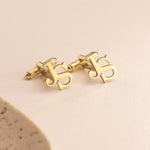 Personalized Initial Cufflinks for Men, Custom Monogram Cufflinks Gift for Groom, Groomsmen, Wedding, Father's Day, Business Suit Accessory