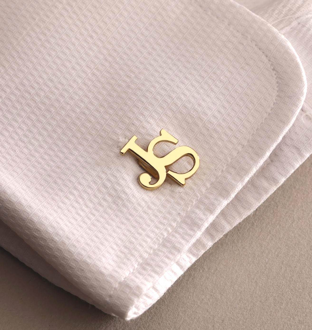 Personalized Initial Cufflinks for Men, Custom Monogram Cufflinks Gift for Groom, Groomsmen, Wedding, Father's Day, Business Suit Accessory